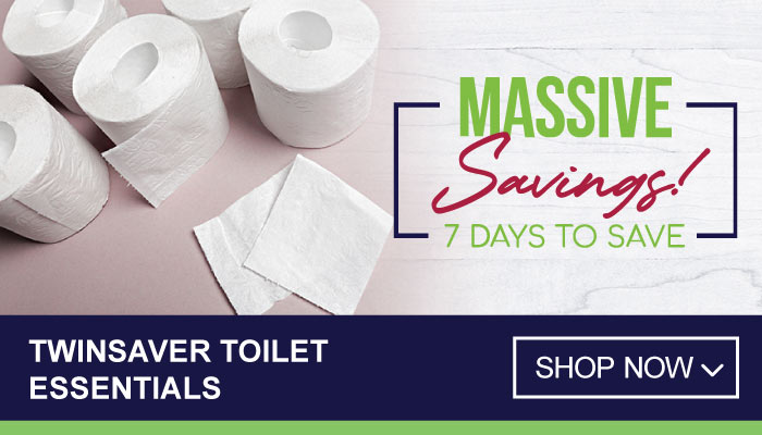 7 Days Massive Savings on Twinsaver Toilet Essentials - visit MyBidfood to shop now