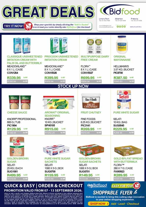 Great Deals on Promotion During 07 - 13 September 2026 - Viewing Online Has Never Been Easier