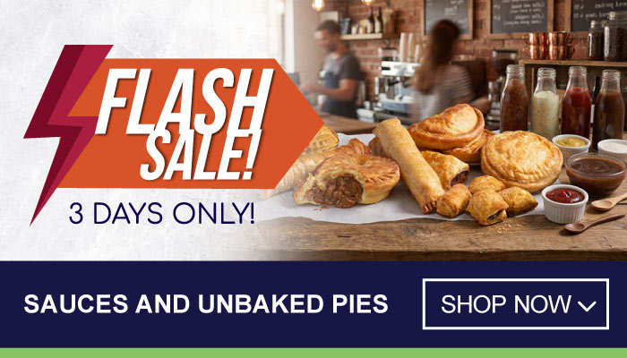 3 Days Blitz Specials on Sauces and Unbaked Pies - visit MyBidfood to shop now