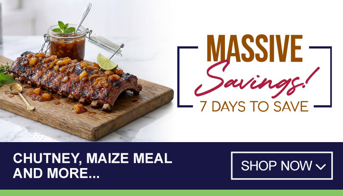 7 Days Massive Savings on Recipe Chutney, Maize Meal, Mini Pies and more - visit MyBidfood to shop now