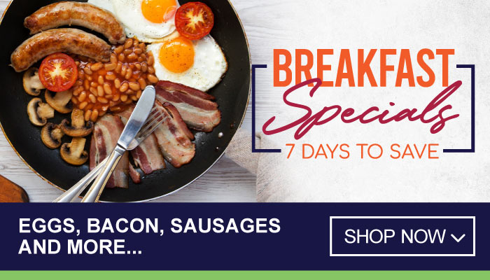 7 Days Breakfast Specials on Eggs, Bacon, Sausages and more - visit MyBidfood to shop now