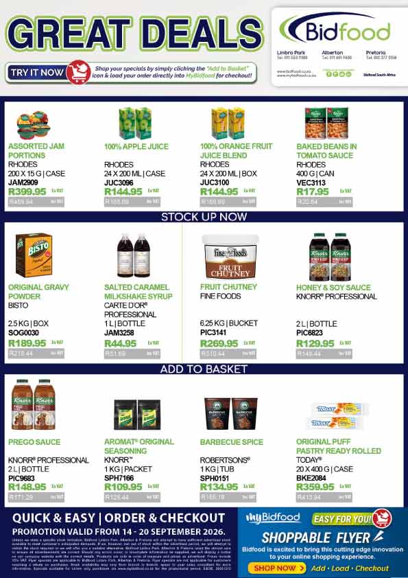 Great Deals on Promotion During 14 - 27 September 2026 - Viewing Online Has Never Been Easier