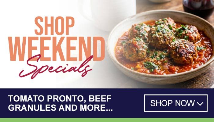 Weekend Specials on Tomato Pronto, Beef Granules and more - visit MyBidfood to shop now