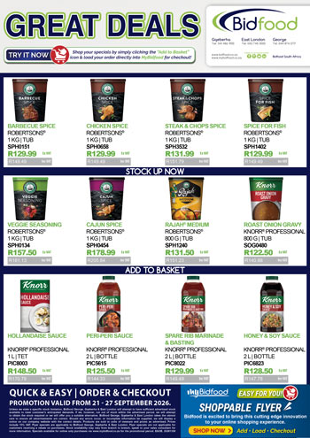 Great Deals on Promotion During 21 - 27 September 2026 - Quick and Easy Online Ordering and Checkout
