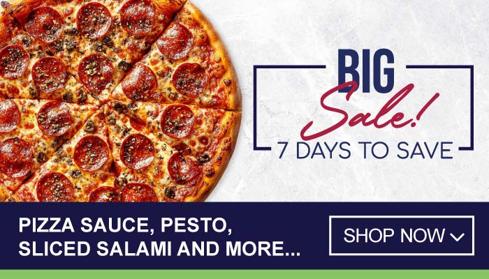 7 Days Big Sale on Pizza Sauce, Pesto, Sliced Salami and more - visit MyBidfood to shop now
