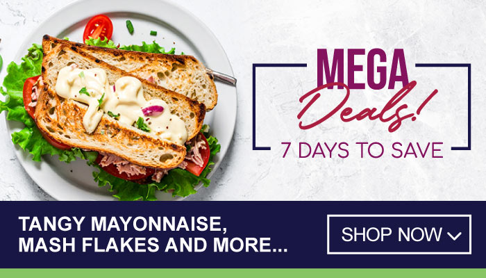 7 Days Mega Deals on Tangy Mayonnaise, Mash Flakes and more - visit MyBidfood to shop now