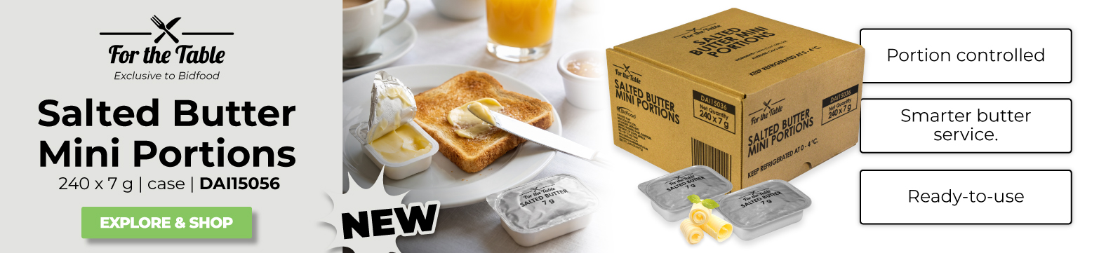 Exclusive to Bidfood - Salted Butter Mini Portions - Explore & Shop