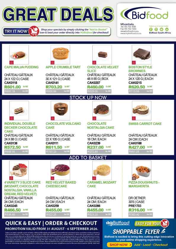 Great Deals on Promotion During 31 August - 06 September 2026 - Viewing Online Has Never Been Easier