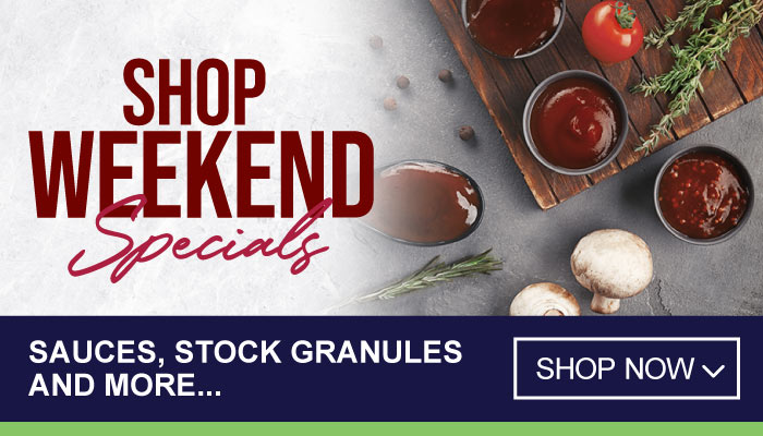 Weekend Specials on Sauces, Stock Granules and more - visit MyBidfood to shop now