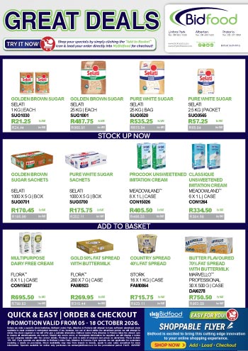 Great Deals on Promotion During 05 - 18 October 2026 - Viewing Online Has Never Been Easier