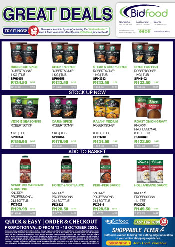 View Our Interactive Broadsheet - Back to Back Deals On Promotion From 12 - 18 October 2026 - Stock Up Online Now!