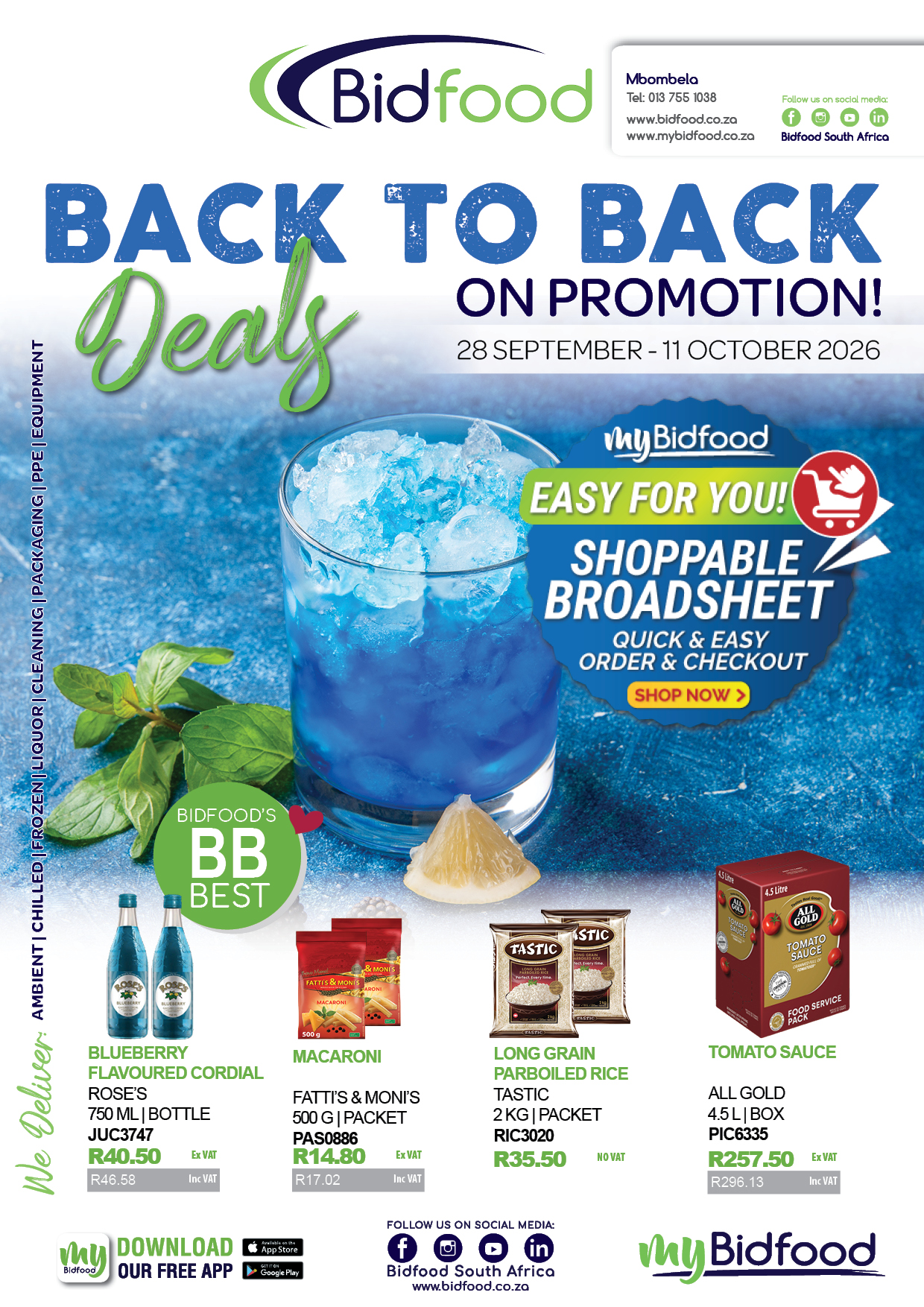 View Our Interactive Broadsheet - Back to Back Deals From 21 September- 11 October 2026 - Login to MyBidfood & Order Online