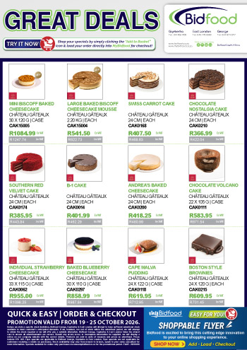 View Our Interactive Broadsheet - Back to Back Deals On Promotion From 19 - 25 October 2026 - Stock Up Online Now!