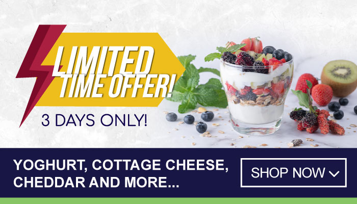 3 Days Blitz Specials on Yoghurt, Cottage Cheese, Cheddar and more - visit MyBidfood to shop now