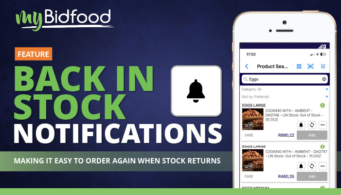 Get Instand Stock Alerts with MyBidfood App. Scan the QR Code to get the app - Shop Anywhere, Anytime with MyBidfood's Free App