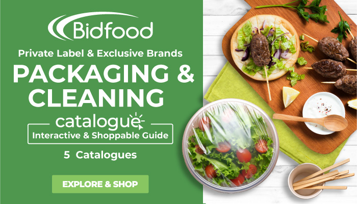 Explore and Shop 5 Shoppable Catalogues on Packaging and Cleaning items- Only with Bidfood Private Lable and Exclusive Brands