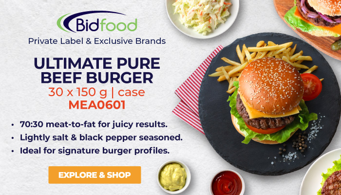 Bidfood - Private Label & Exclusive Brands - Ultimate Pure Beef Burger - Explore & Shop