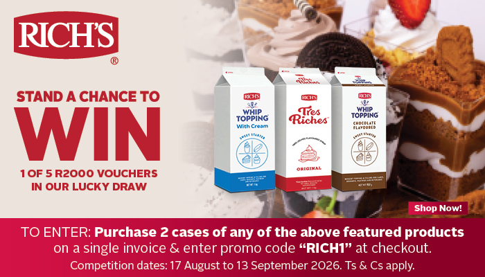 Rich's - Stand a Chance to Win 1 of 5 R2000 Vouchers in Our Lucky Draw