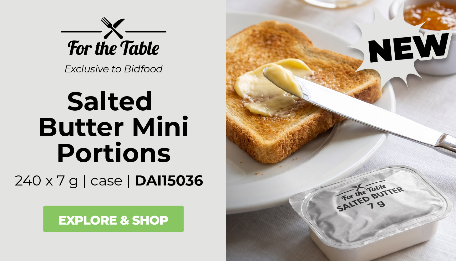 Exclusive to Bidfood - Salted Butter Mini Portions - Explore & Shop