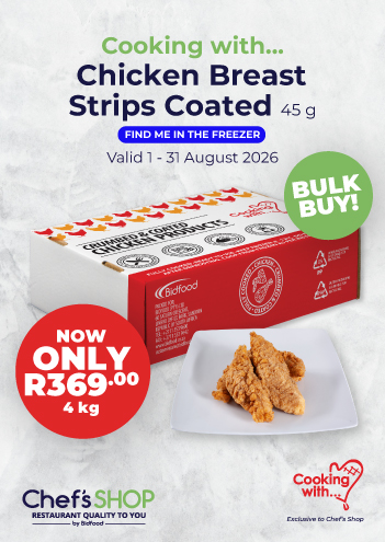 Cooking with - Chicken Breast Strips Coated 45g - Now Only R369.00 4kg - Valid 01 - 31 August 2026