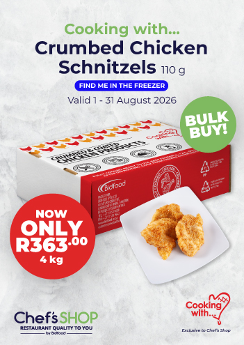 Cooking with - Crumbed Chicken Schnitzels 110g - Now Only R363.00 4kg - Valid 01 - 31 August 2026