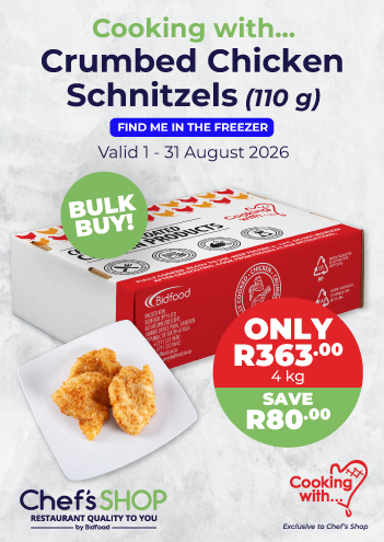 Cooking with - Crumbed Chicken Schnitzels 110g - Now Only R363.00 4kg - Valid 01 - 31 August 2026